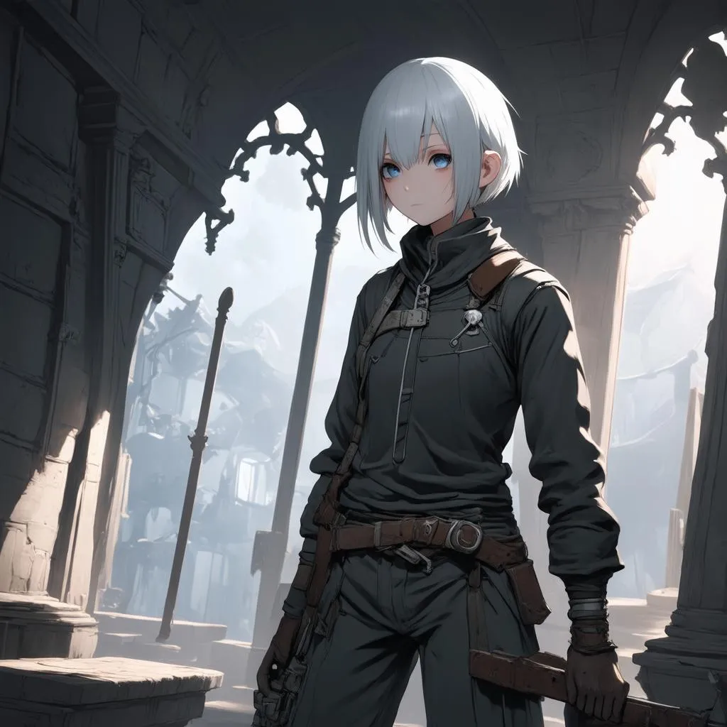 Hình ảnh nhân vật Emil trong game Nier Automata