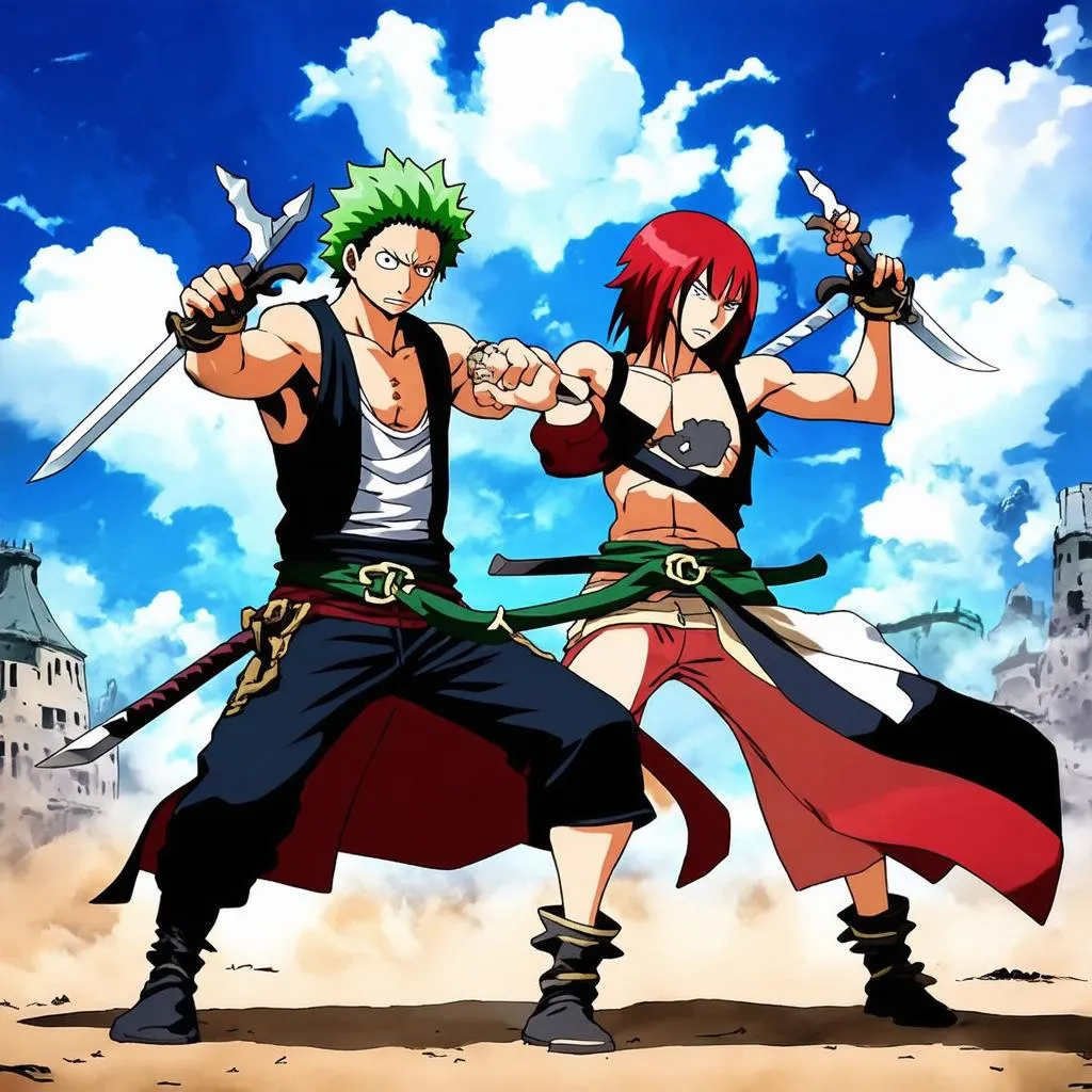 Zoro and Erza