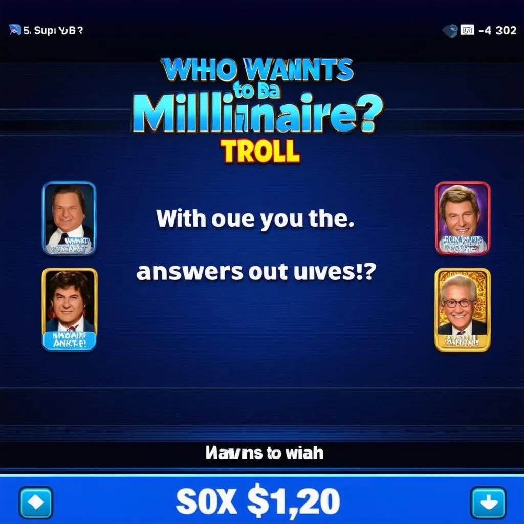 Funny Questions on Who Wants To Be A Millionaire? Troll