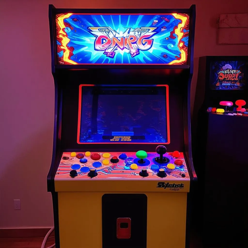 Vintage Arcade Game Cabinet