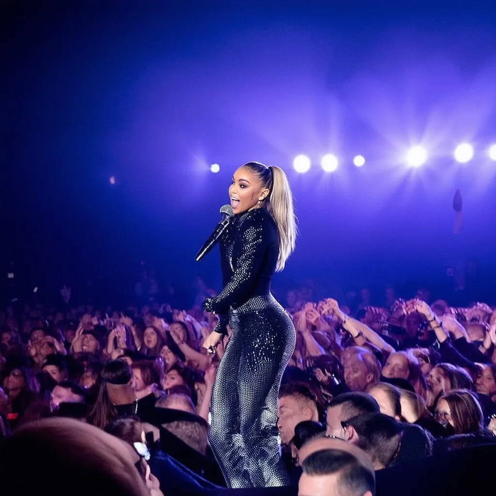 Ariana Grande biểu diễn trên sân khấu