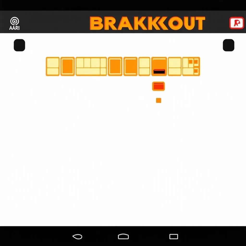 Trò chơi Atari Breakout trên điện thoại