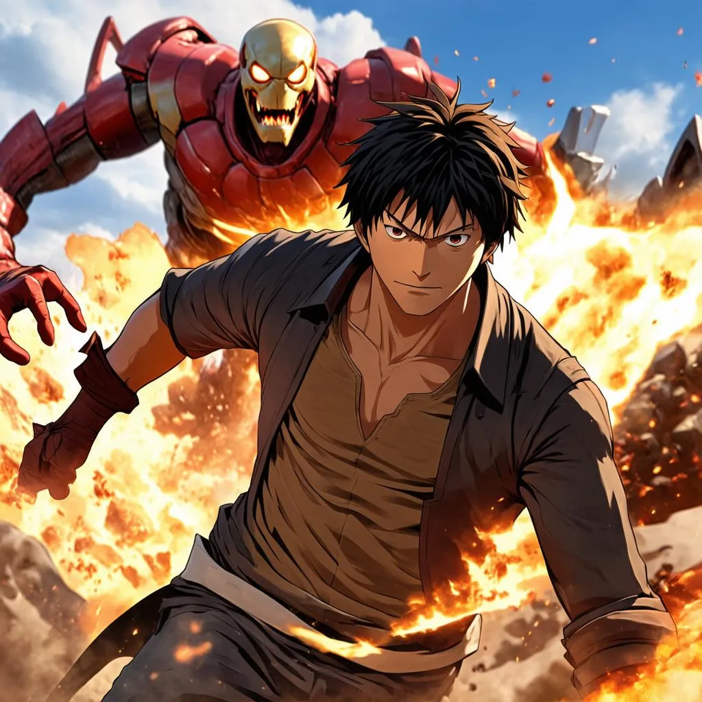 Hình ảnh nhân vật Eren Yeager trong game Attack on Titan Tribute Game