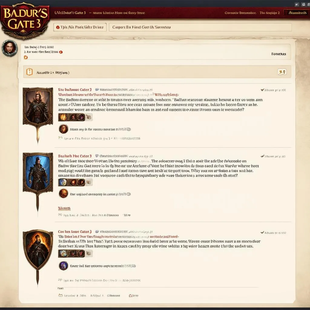 Diễn đàn thảo luận Baldur's Gate 3