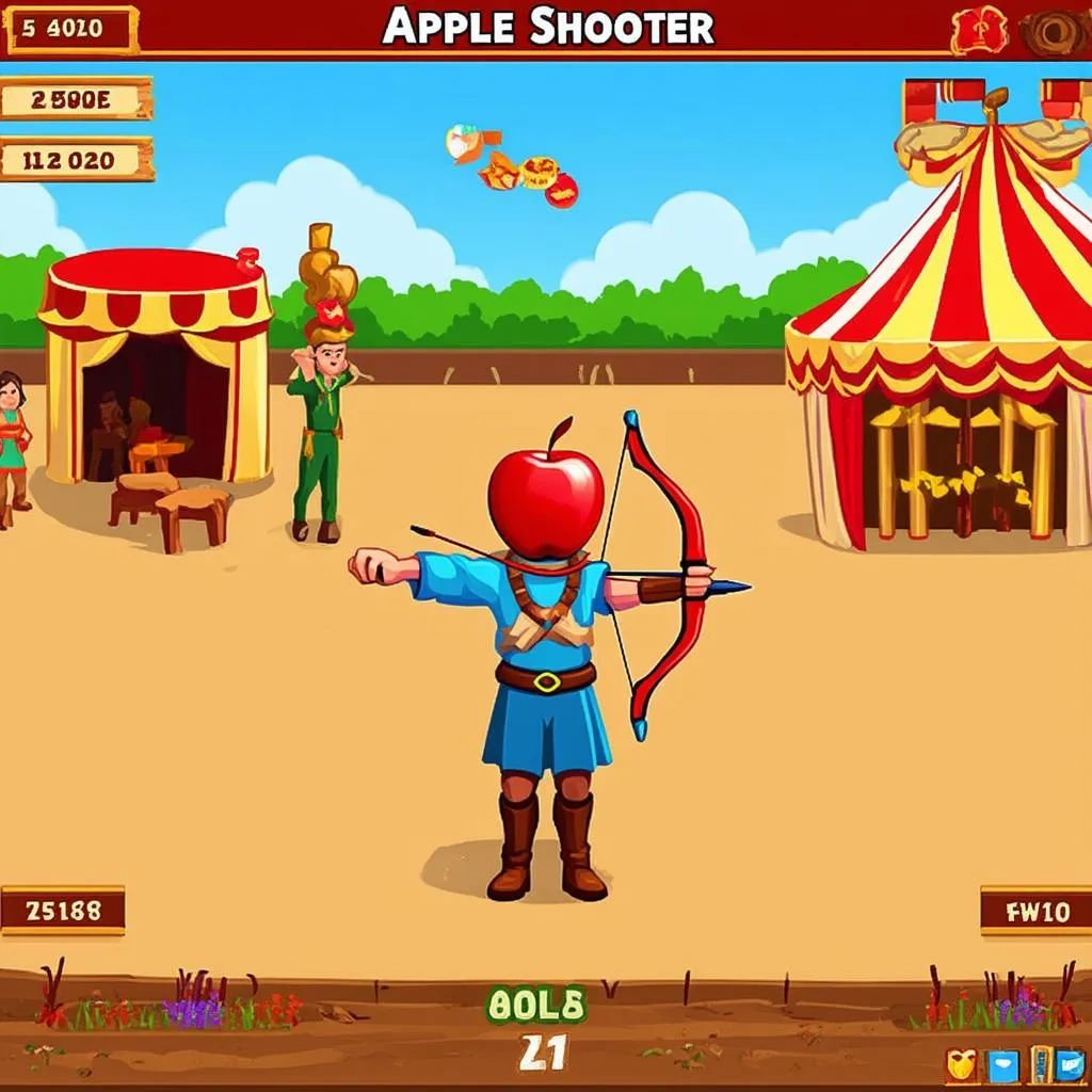 Game bắn cung Y8 Apple Shooter