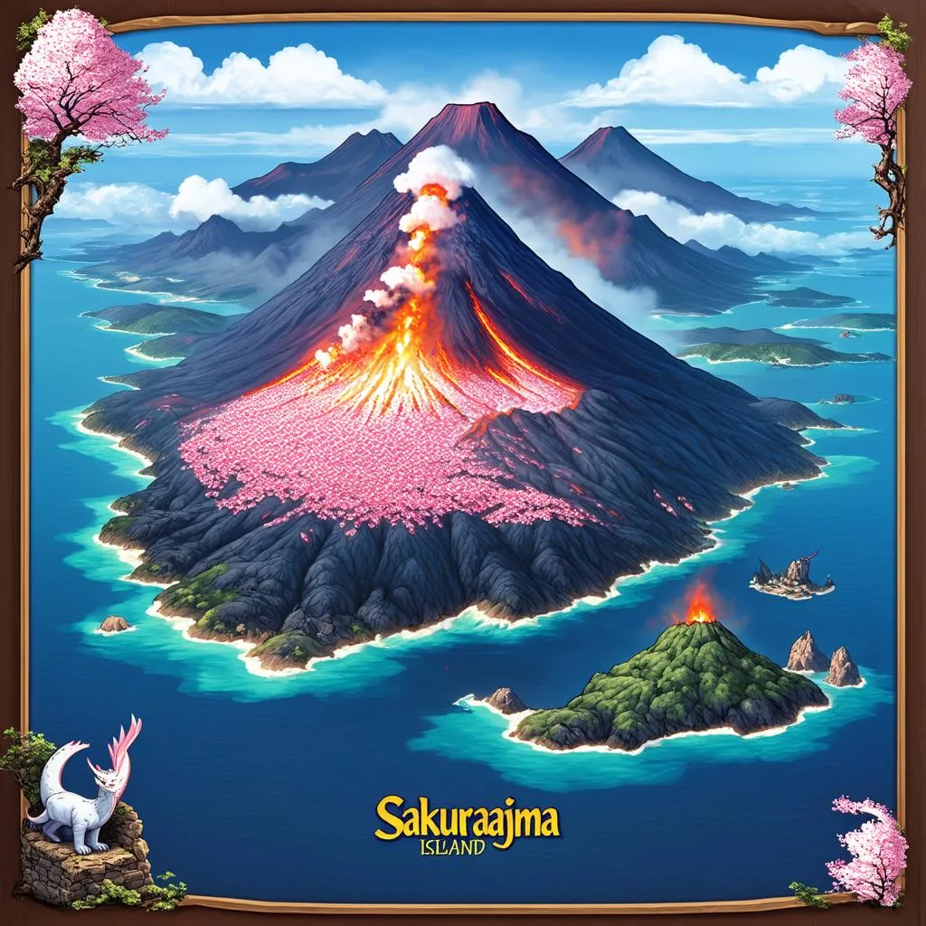 Bản đồ Sakurajima trong Palworld