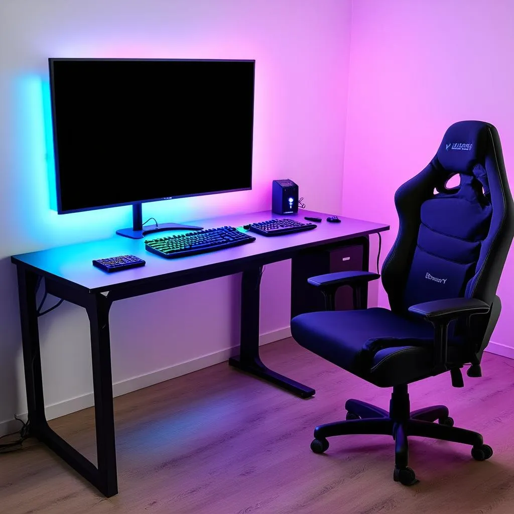 modern gaming desk