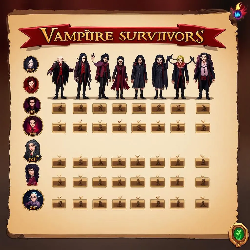 Bảng Tiến Hóa Vampire Survivors