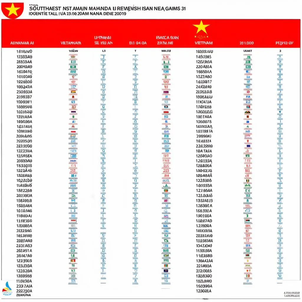 Sea Games 31 medal table