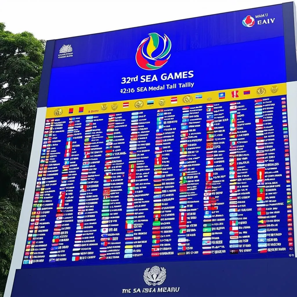 Bảng xếp hạng huy chương Sea Games 32