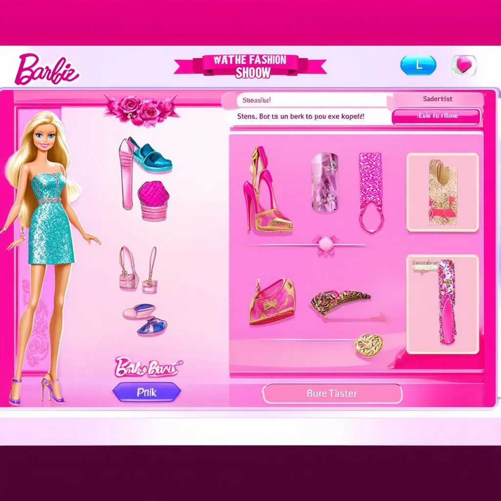 Fashion Accessories in Barbie Fashion Show PC game