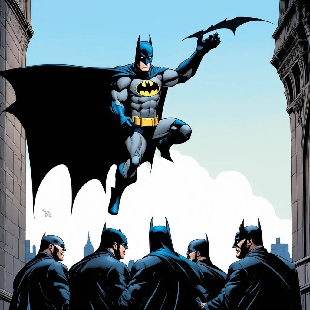 Batman uses Batarang