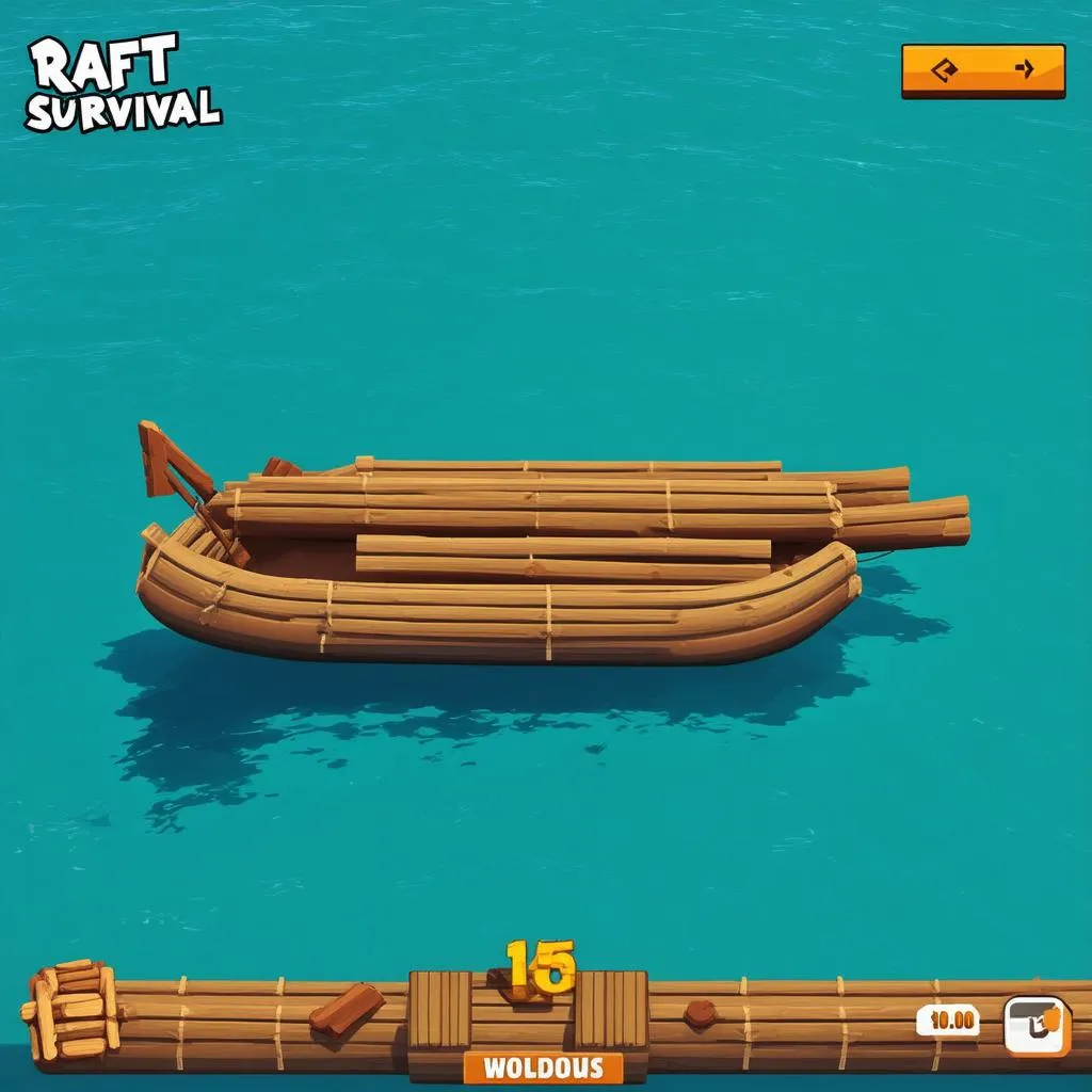 Bè gỗ không giới hạn trong Raft Survival