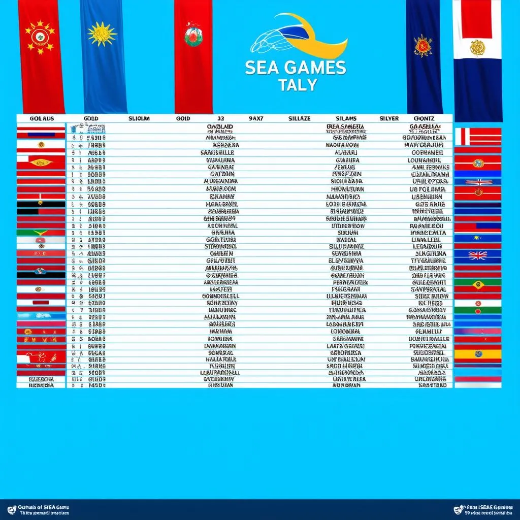 Biển động huy chương Sea Games 32