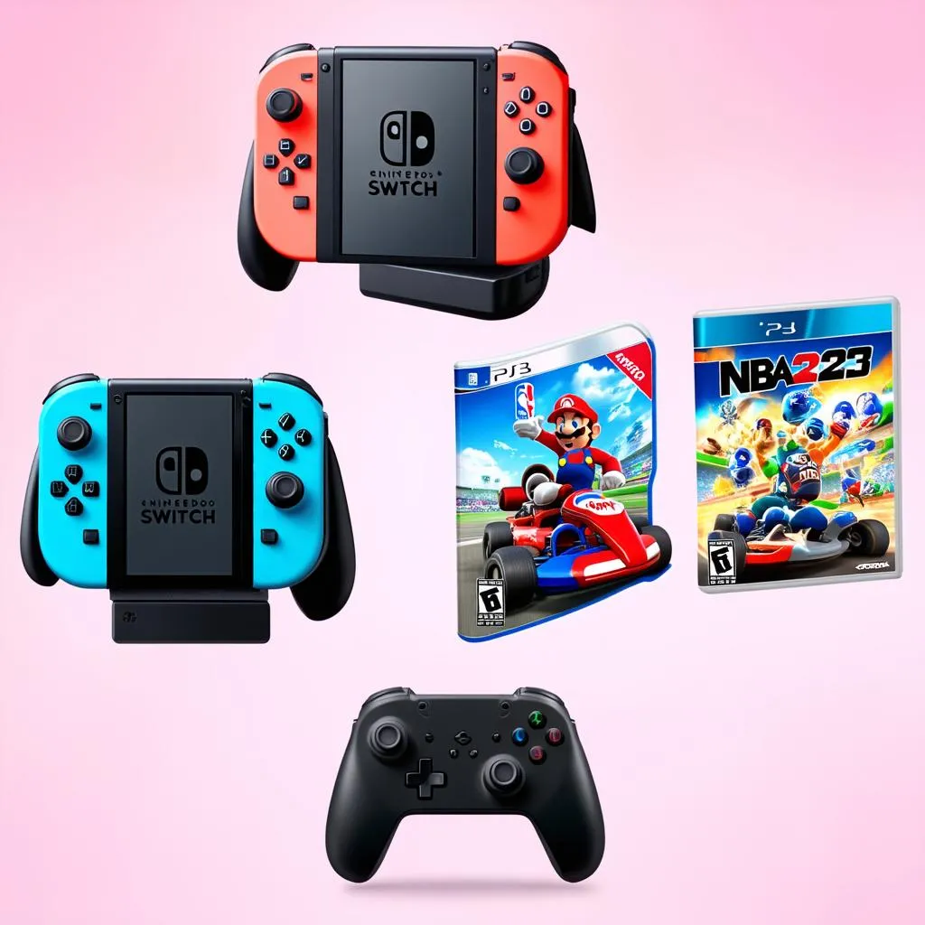 Bộ tay cầm Nintendo Switch và các tựa game thể thao