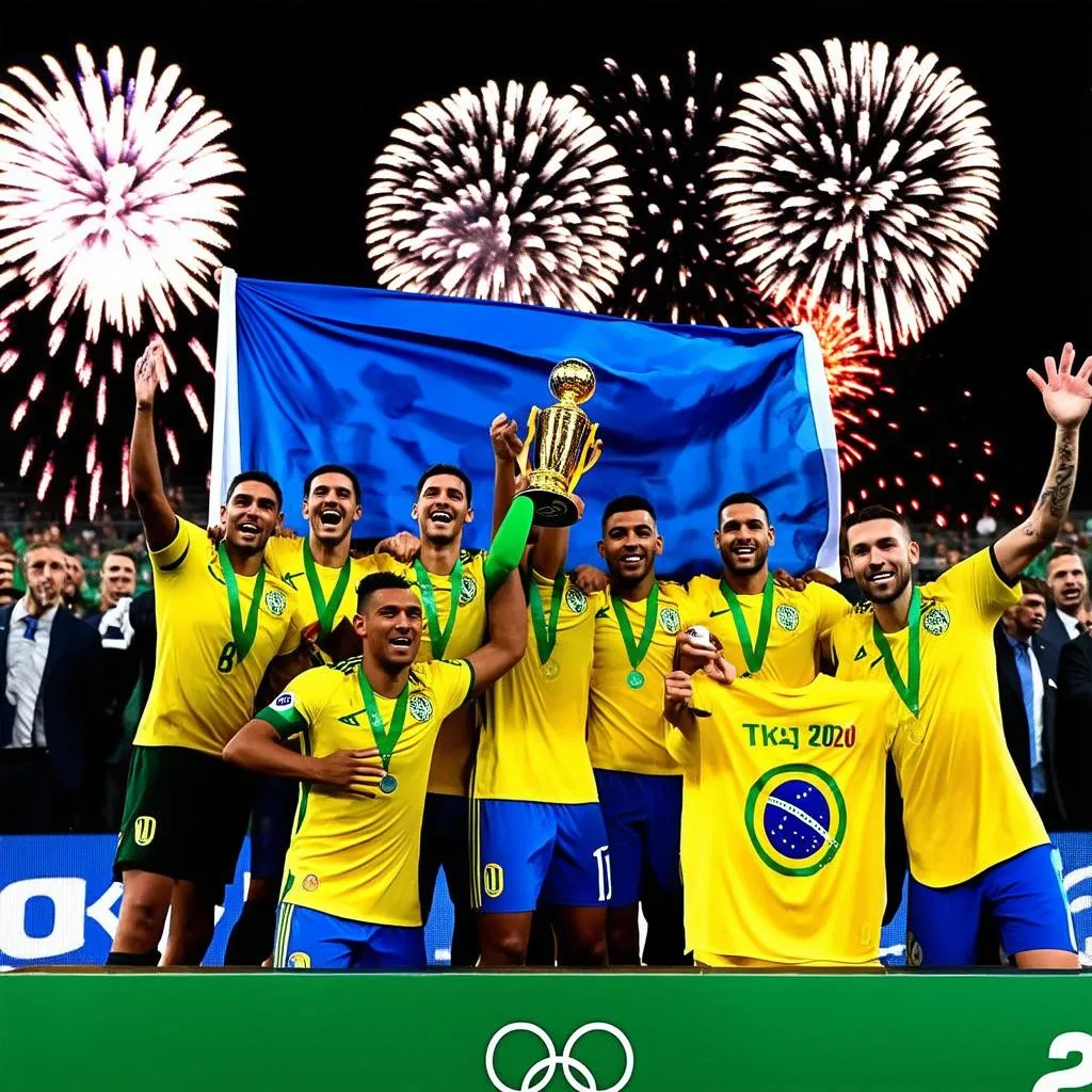 Brazil vô địch bóng đá nam Olympic Tokyo 2020