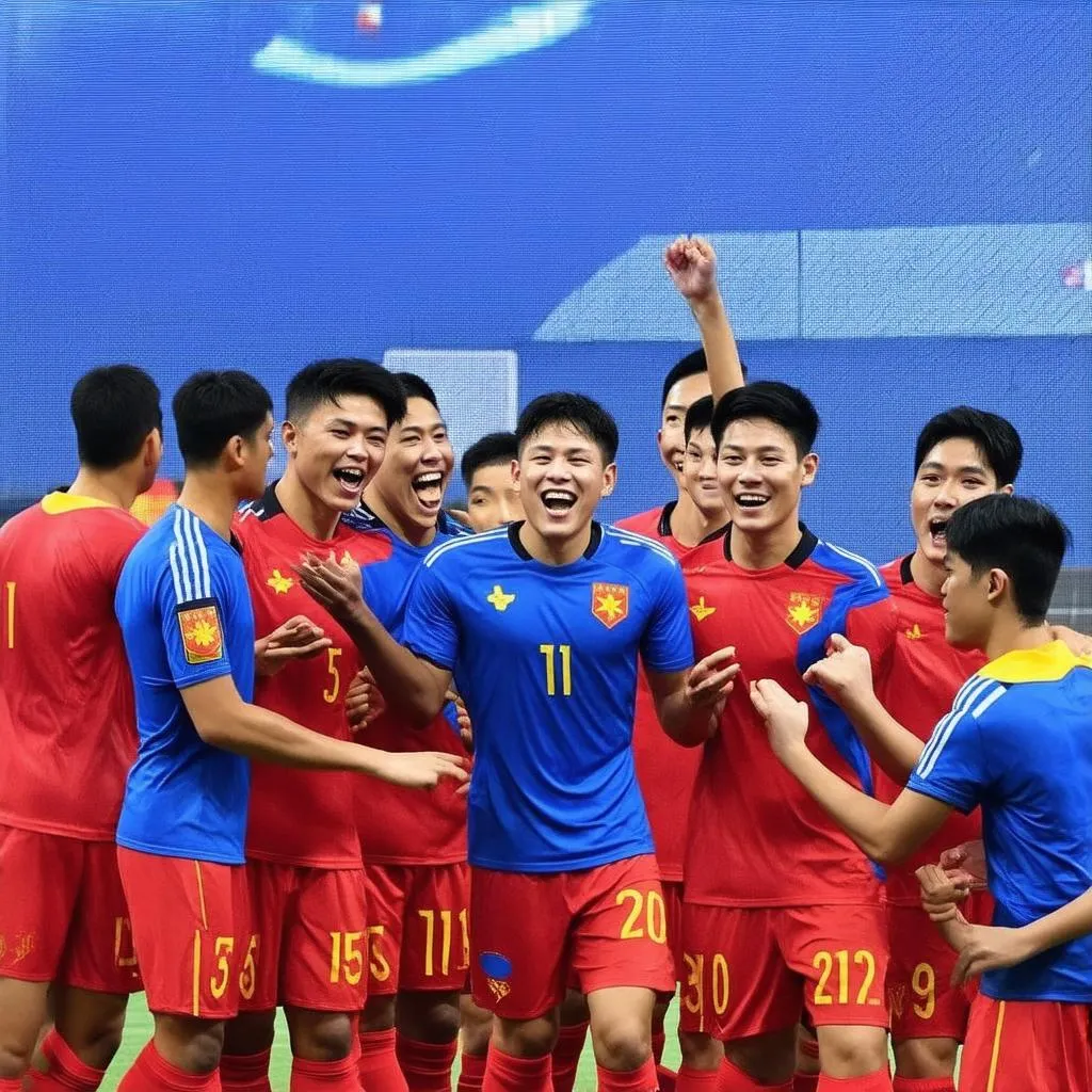 Niềm vui chiến thắng của U23 Việt Nam