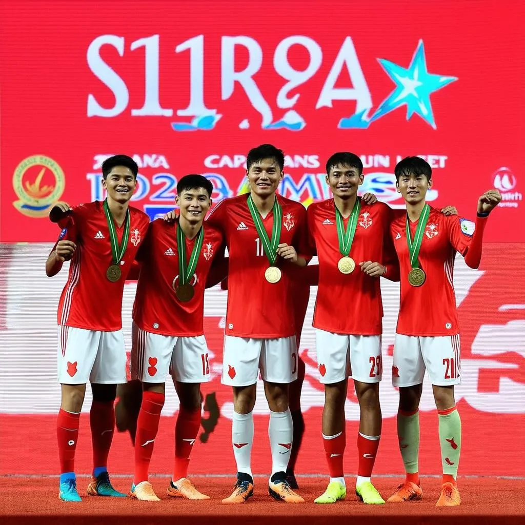 U23 Việt Nam với huy chương vàng SEA Games 31