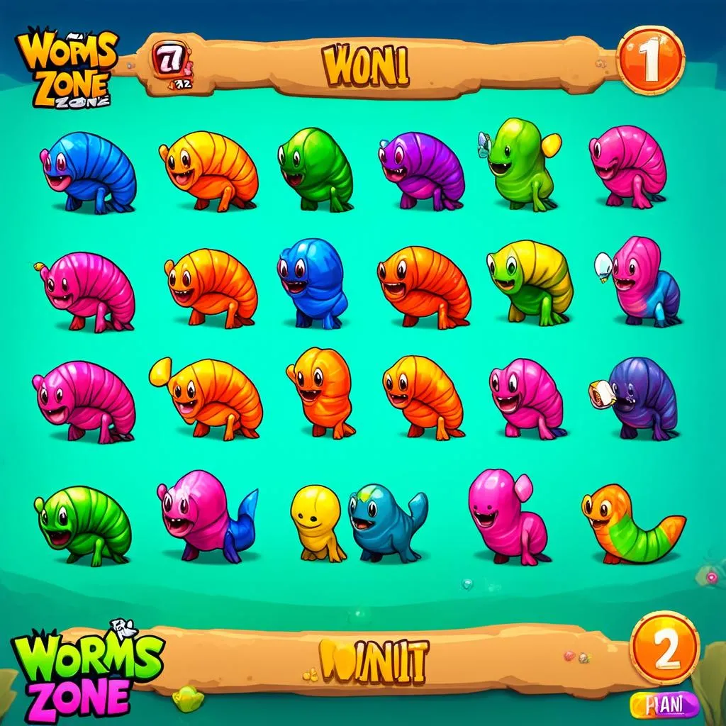 Các loại giun Worms Zone