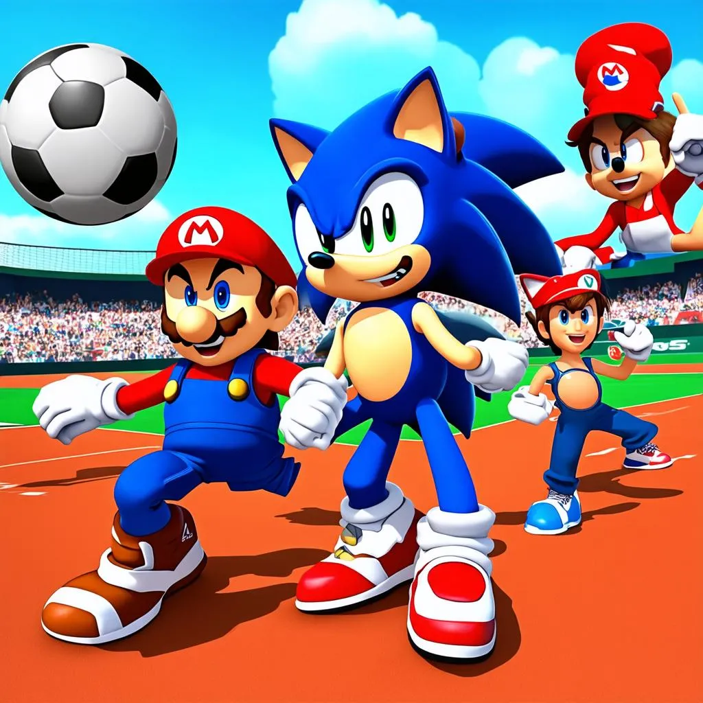 Các nhân vật Mario và Sonic cùng nhau tham gia các môn thể thao