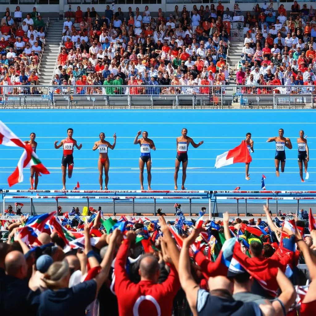 Các vận động viên đang thi đấu trong không khí sôi động của SEA Games