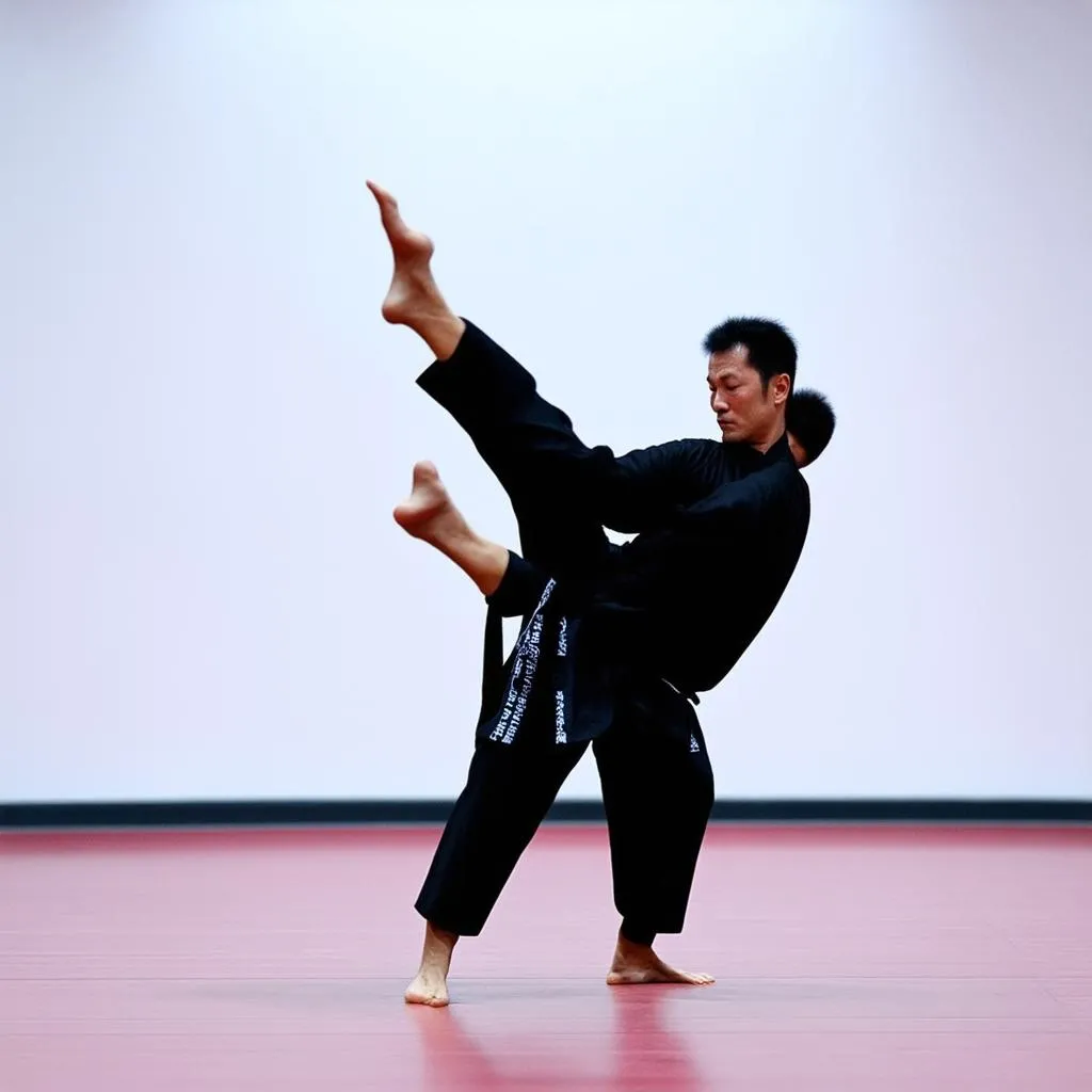 Cao thủ Pencak Silat tung cước đẹp mắt