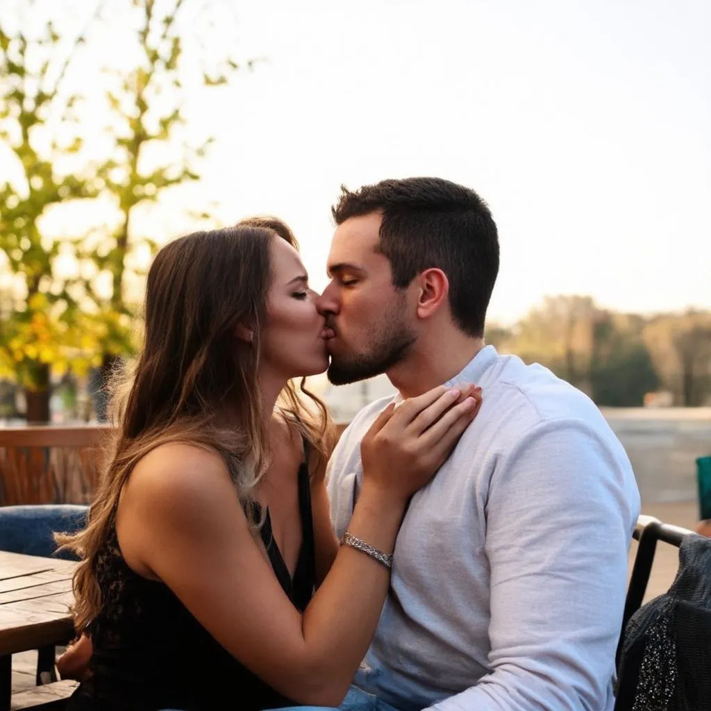 Couple kissing