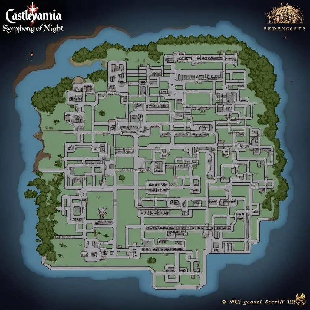 Map of Castlevania: Symphony of the Night