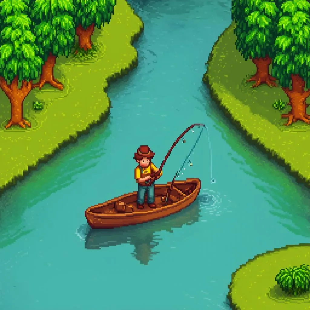 Fishing in Stardew Valley