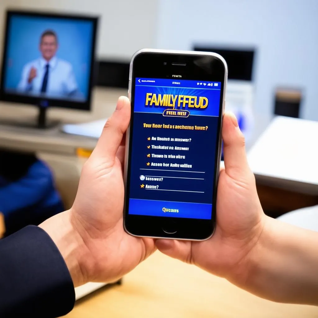 Playing Family Feud on a smartphone