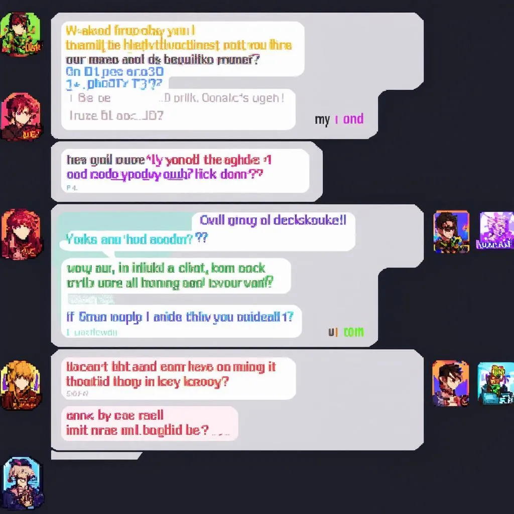 Game chat with colorful text