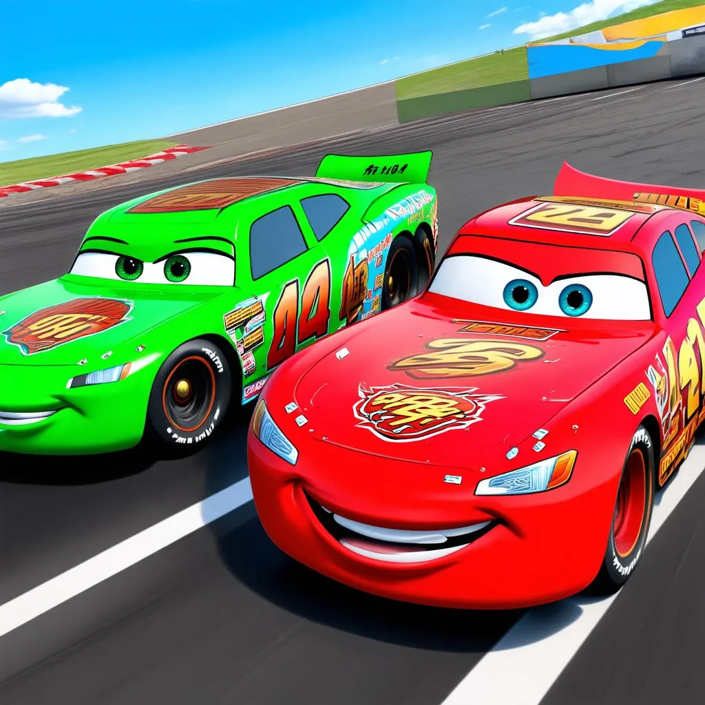 Chick Hicks và Lightning McQueen