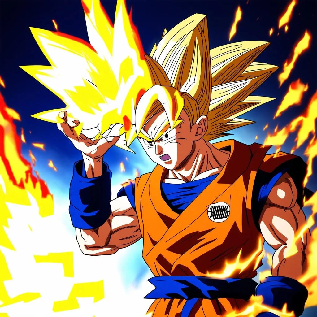 siêu Saiyan Goku tung chưởng