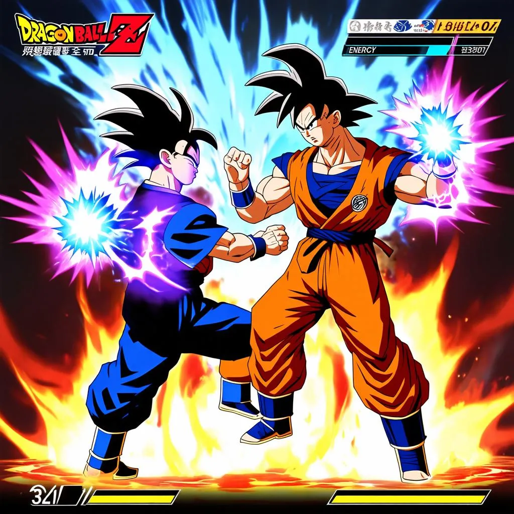 Trận chiến nảy lửa giữa Goku và Vegeta trong game 7 Viên Ngọc Rồng 2.2