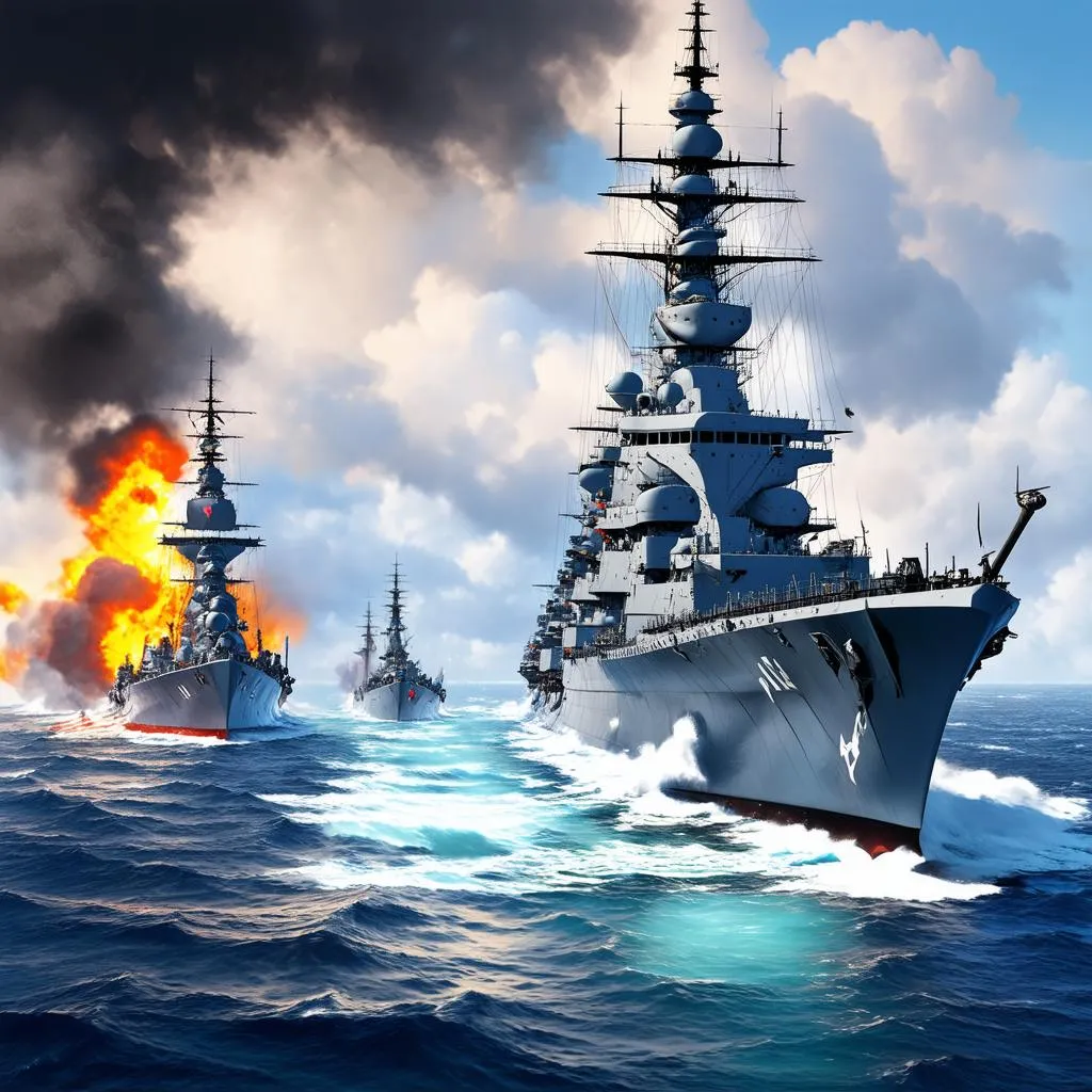 Trận chiến hải quân hoành tráng trong World of Warships Legends