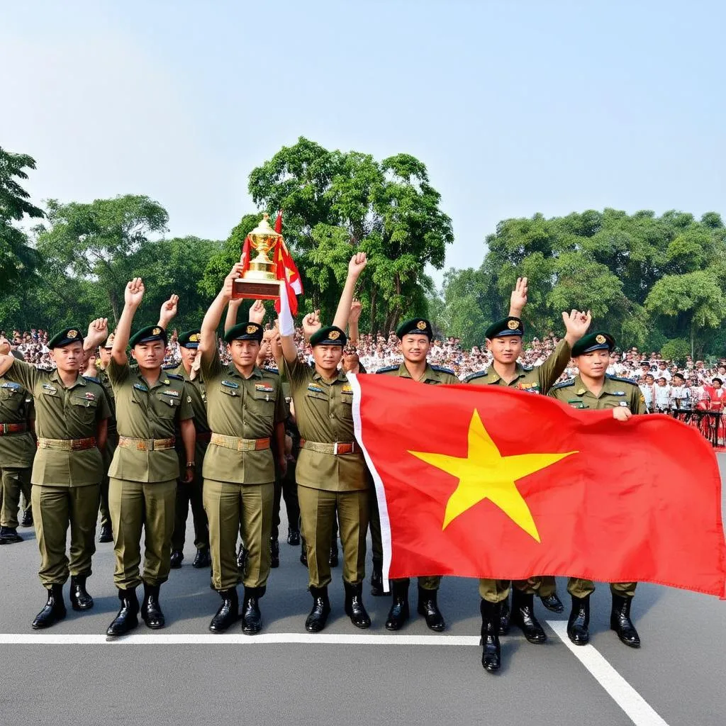 Hình ảnh đội tuyển Việt Nam giành chiến thắng tại Army Games