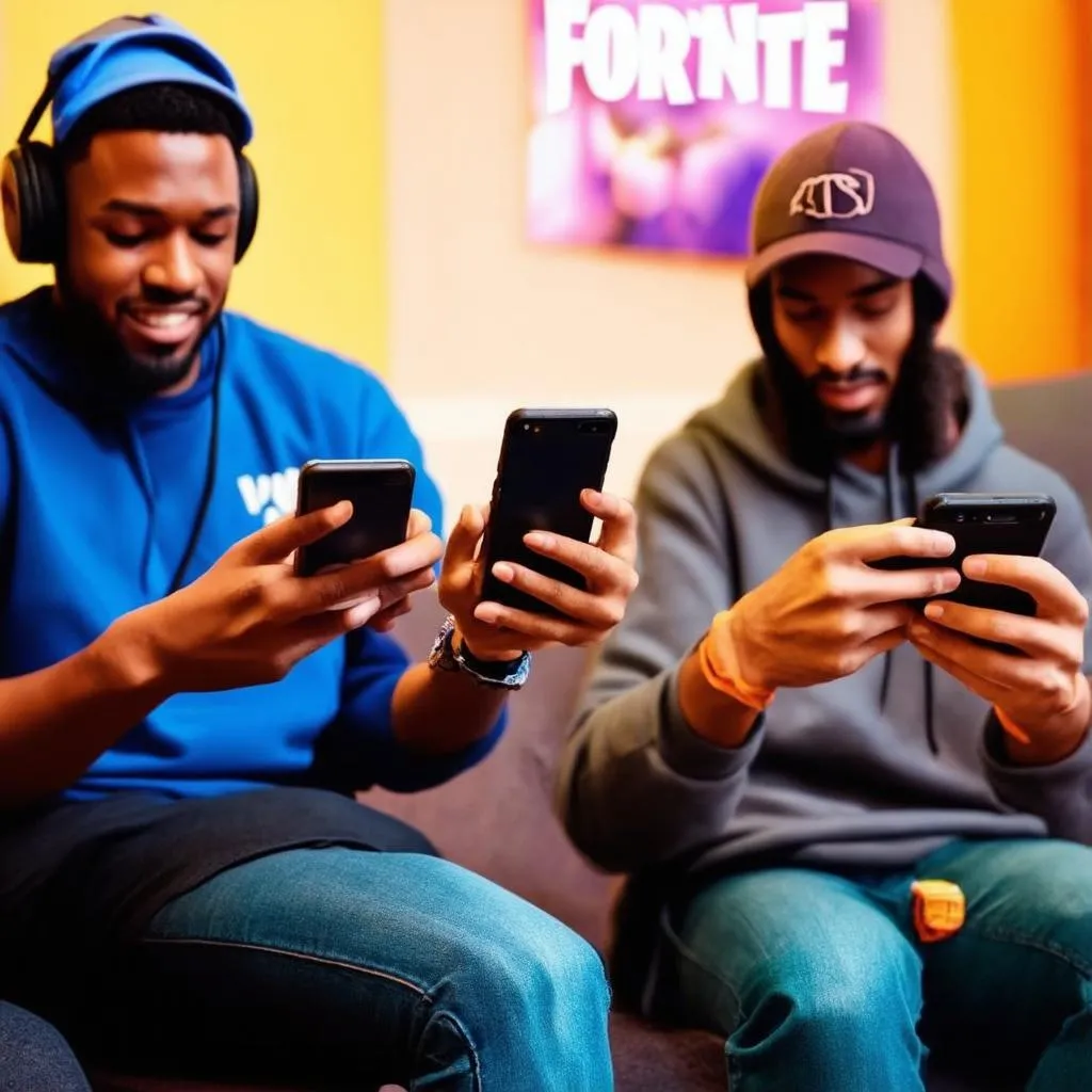 Playing Fortnite on the phone