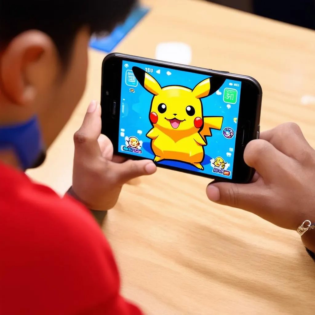 Chơi game Pikachu trên điện thoại