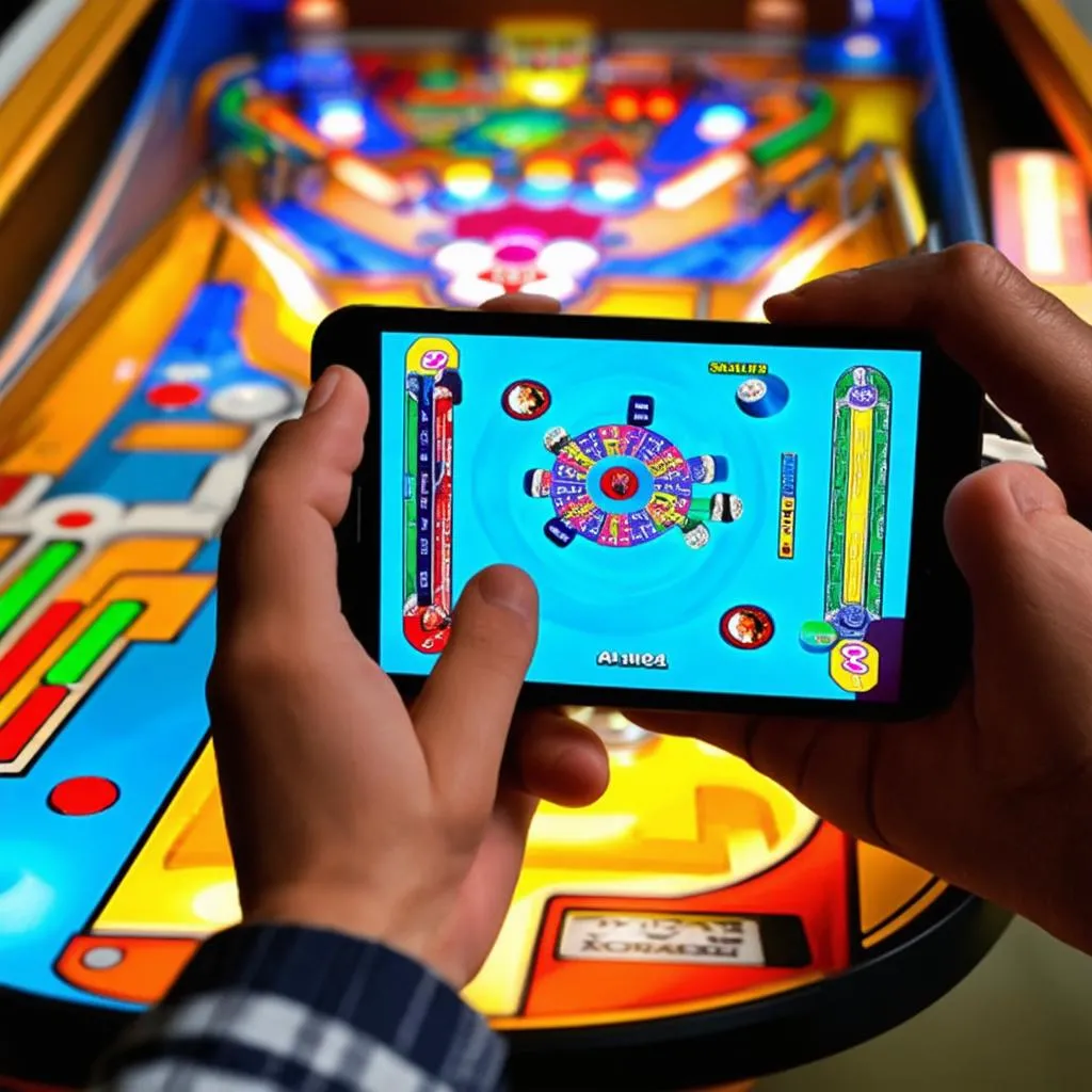 Chơi game pinball trên điện thoại