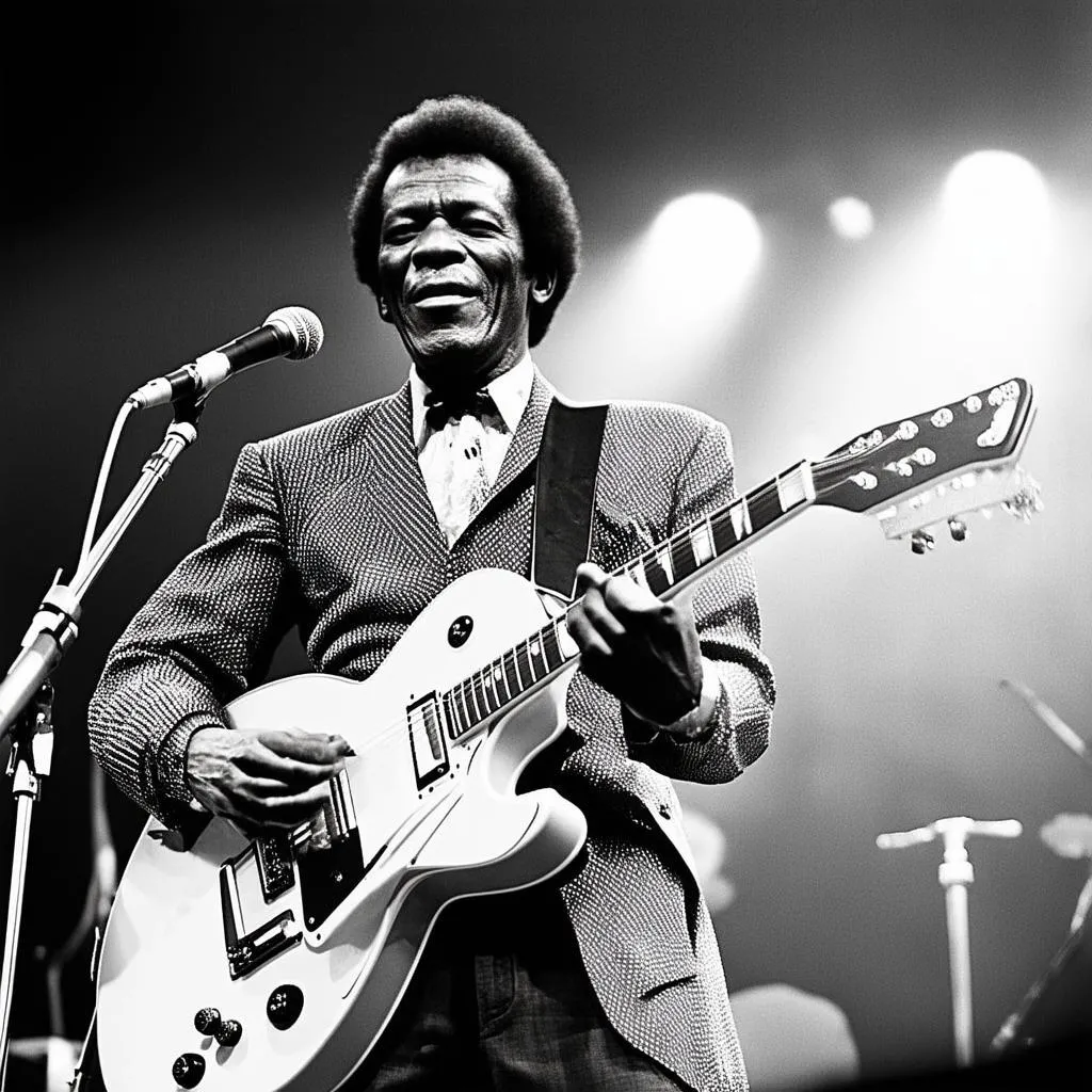 Chuck Berry biểu diễn trên sân khấu