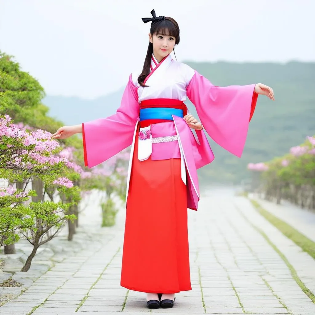 Cô gái Hàn Quốc mặc Hanbok