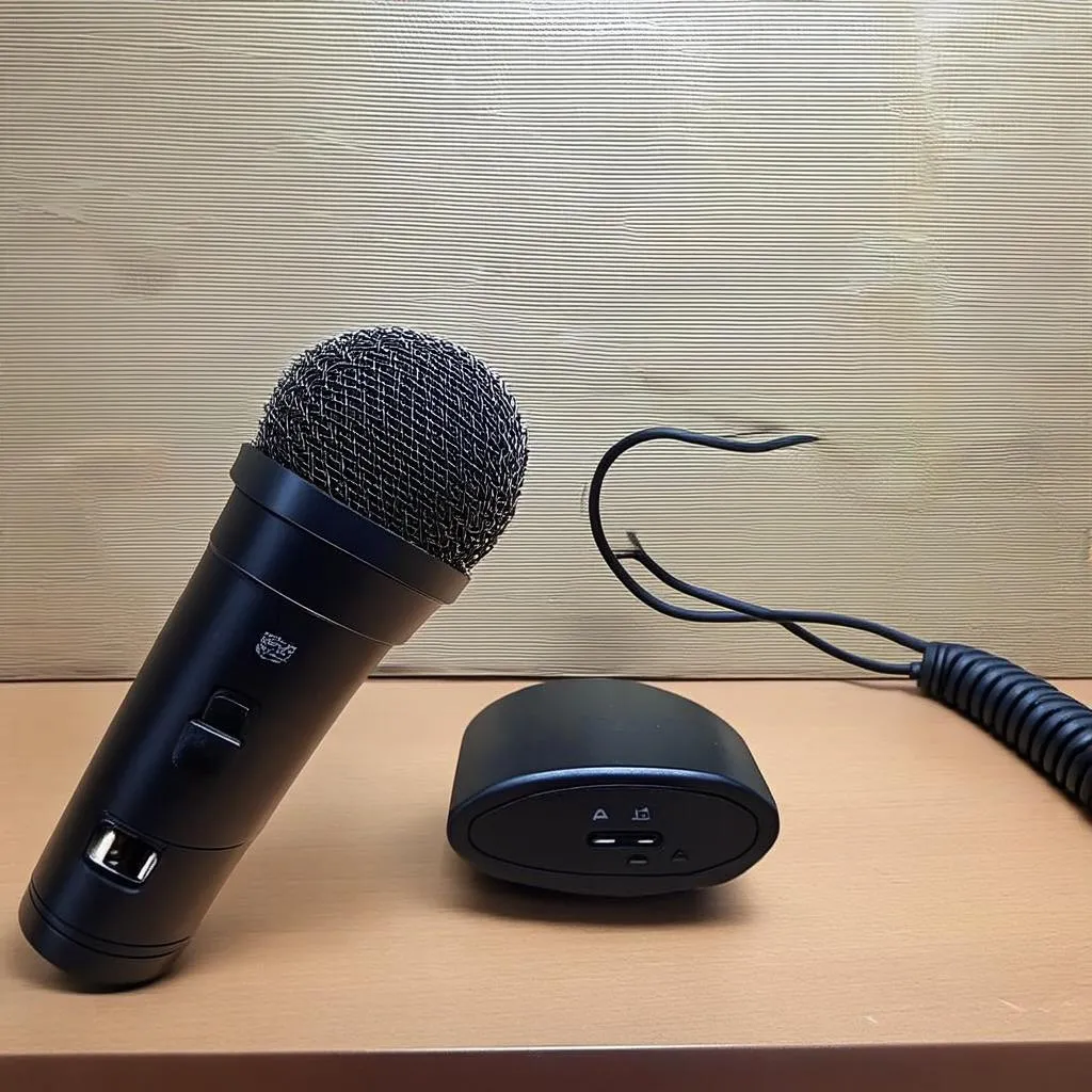 Cô gái hát microphone