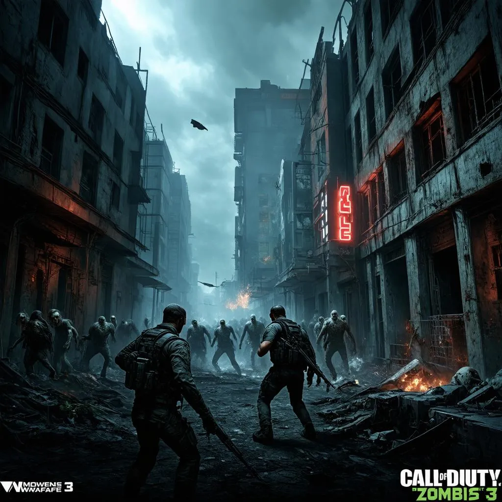 Concept art về chế độ Zombies trong COD MW3