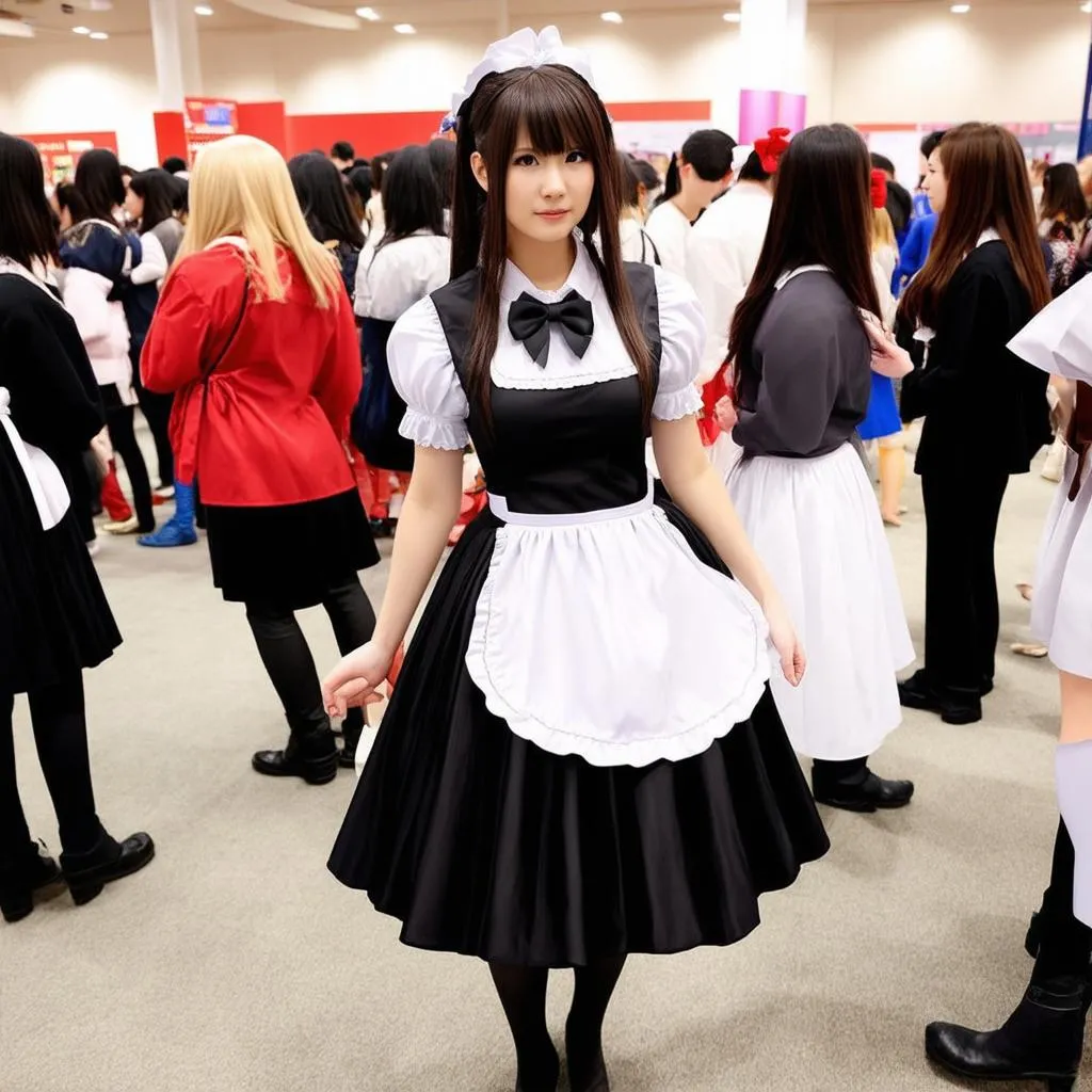 Cosplay hầu gái tại sự kiện anime