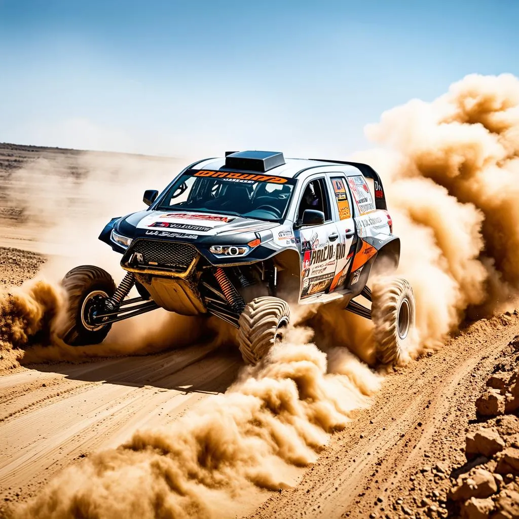 Off-road racing car race