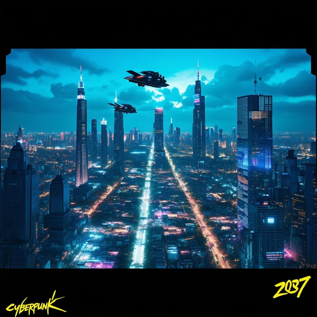 Toàn cảnh thành phố Night City trong Cyberpunk 2077