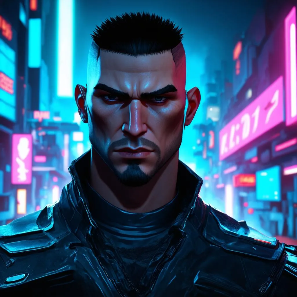 Kiểu tóc cạo nửa đầu trong Cyberpunk 2077