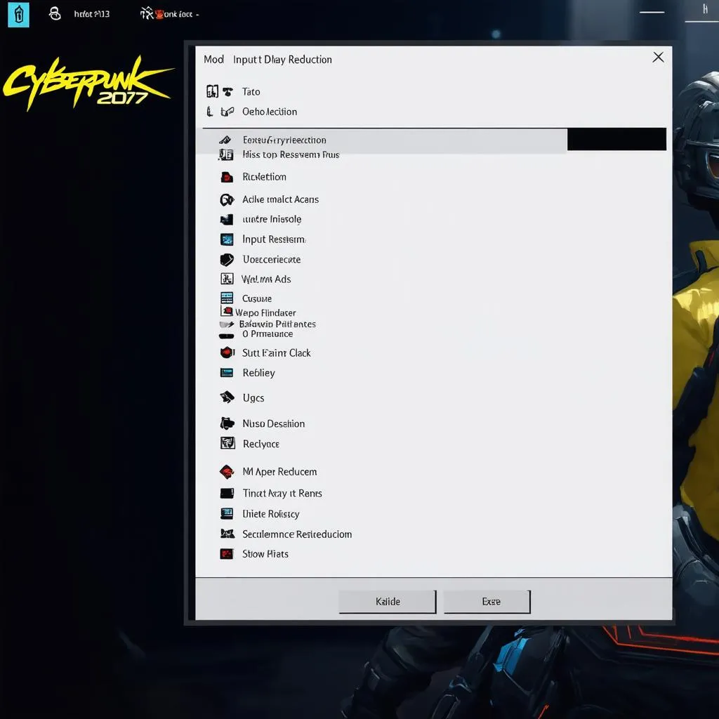 Cyberpunk 2077 mod menu