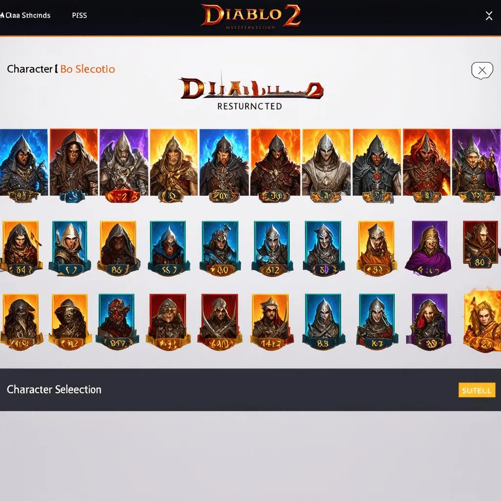 Diablo 2 Resurrected hệ thống nhân vật đa dạng