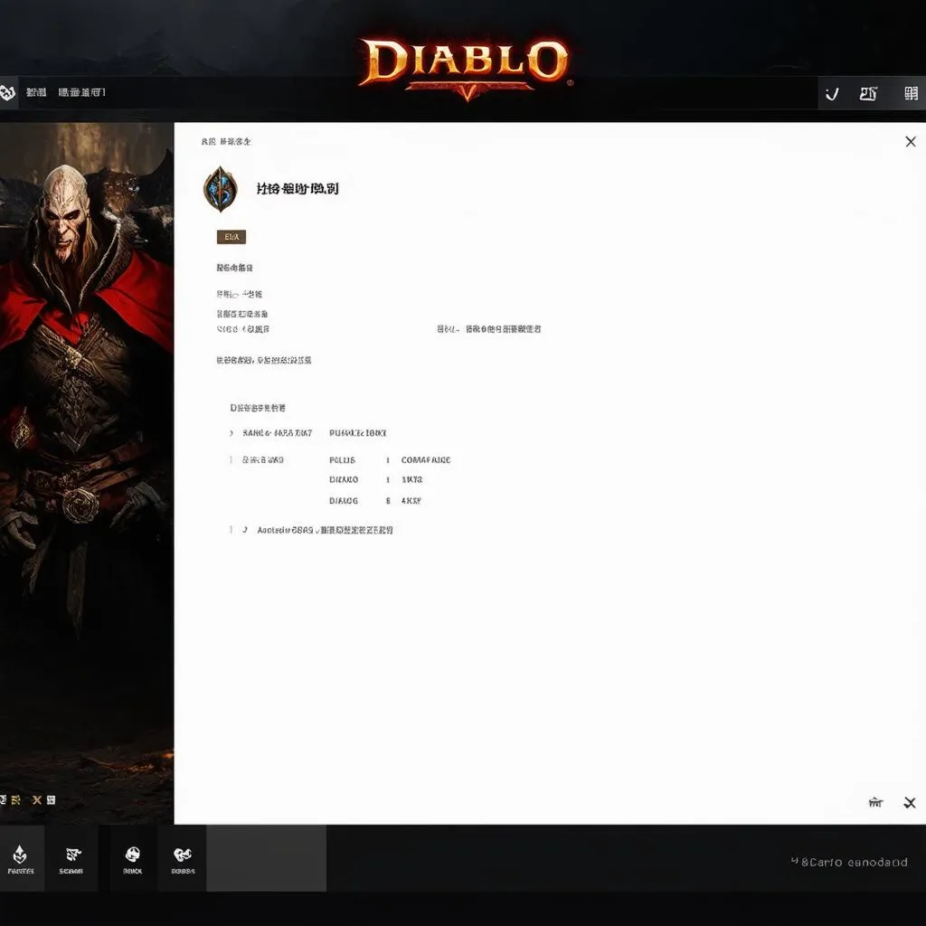 Diablo 4 giao diện